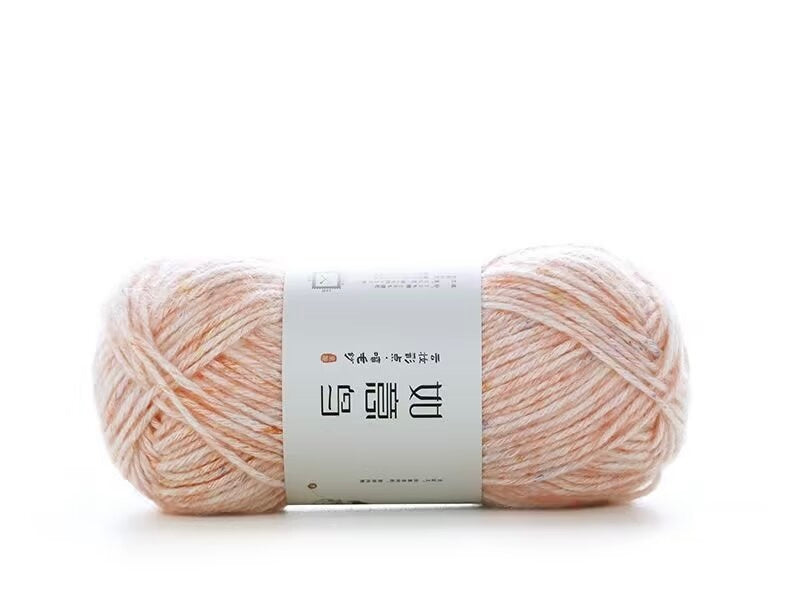 カラフルネップ入り中細コットン　ふんわり手ざわり50g 棒針5~8号、かぎ針3/0~4/0号