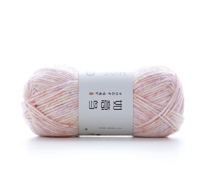 カラフルネップ入り中細コットン　ふんわり手ざわり50g 棒針5~8号、かぎ針3/0~4/0号