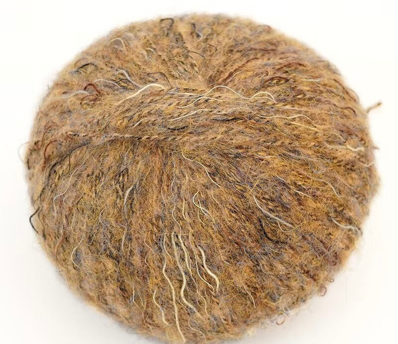 花火アルパカ毛糸 七色グラデーション手編み用 小物・マフラー・ウェア向け 50g かぎ針6/0〜7/0号