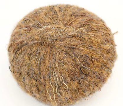 花火アルパカ毛糸 七色グラデーション手編み用 小物・マフラー・ウェア向け 50g かぎ針6/0〜7/0号