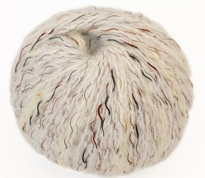 花火アルパカ毛糸 七色グラデーション手編み用 小物・マフラー・ウェア向け 50g かぎ針6/0〜7/0号