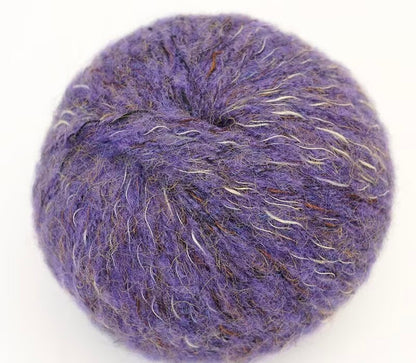 花火アルパカ毛糸 七色グラデーション手編み用 小物・マフラー・ウェア向け 50g かぎ針6/0〜7/0号