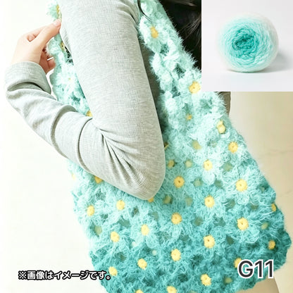 【手編みキット】花畑バッグ ｜インナーバッグ付き｜ぷっくりお花のモチーフ編みトートバッグ｜まるで持ち歩く花束｜春 夏 デイジーバッグ 編みレシピ付き