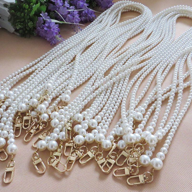 パールチェーン バッグストラップ 90cm ゴールド金具付き｜ハンドメイド ショルダー 紐 斜めがけ対応