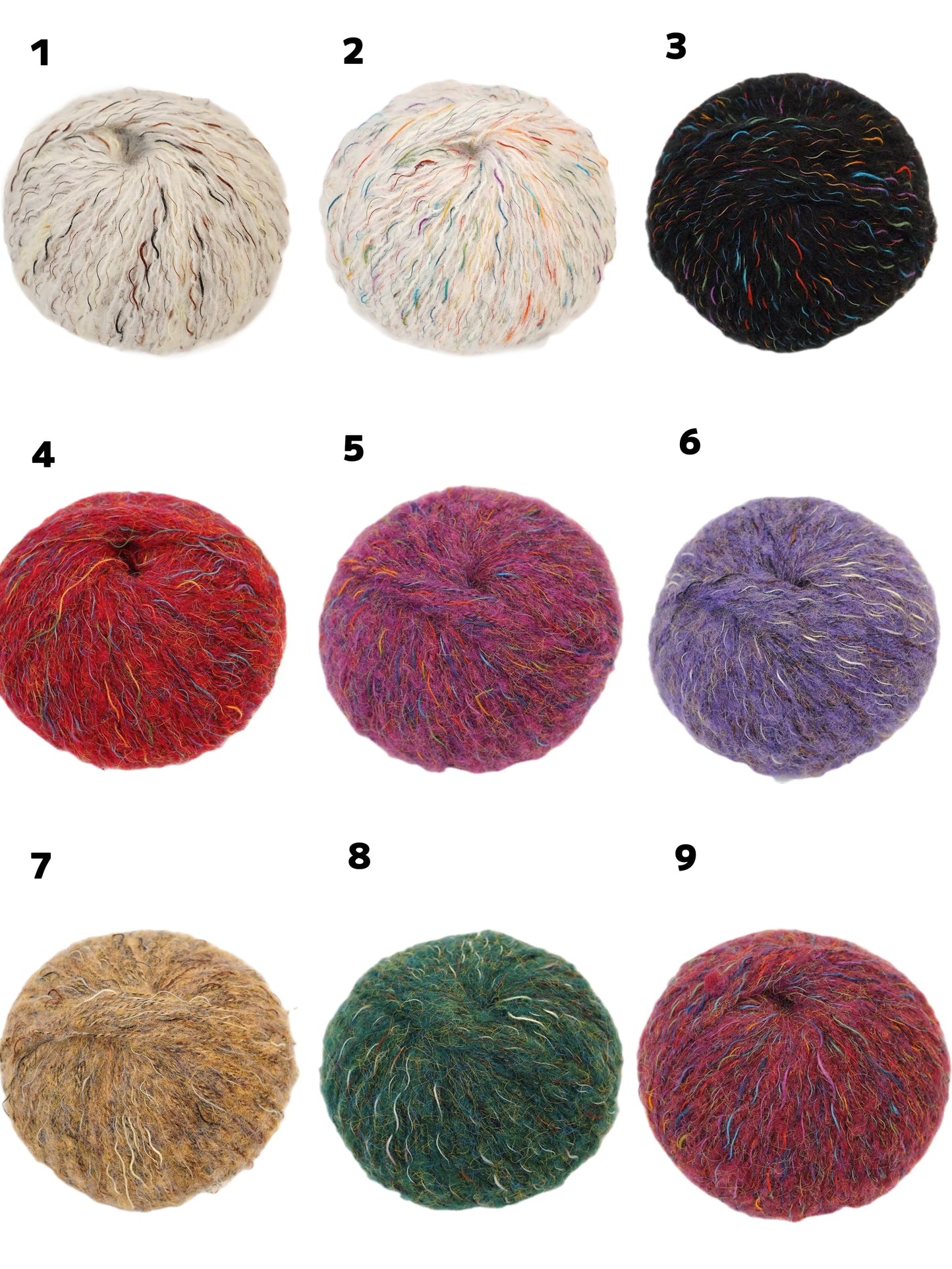 花火アルパカ毛糸 七色グラデーション手編み用 小物・マフラー・ウェア向け 50g かぎ針6/0〜7/0号