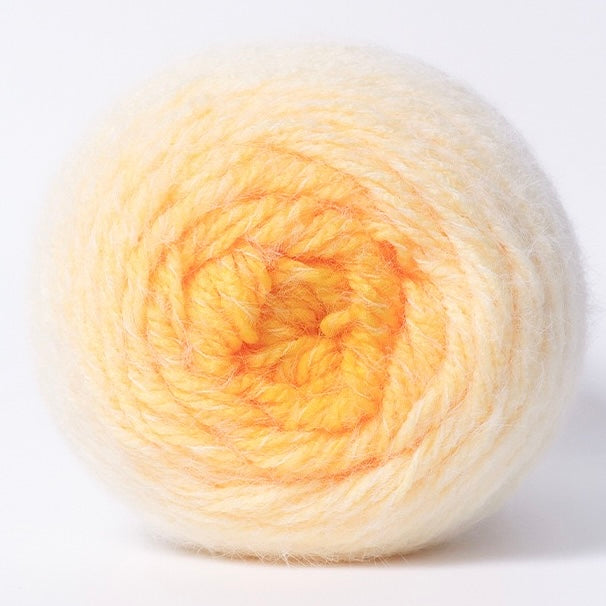 【手編みキット】花束巾着バッグ｜ロングファーヤーンで編むグラデーション｜パールストラップ＆動画付き　