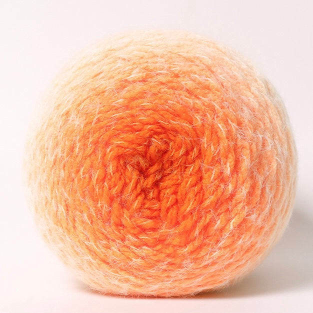 ロングファーヤーン 段染め極太 初心者向け 大容量ショール・花束ブランケット用 190g かぎ針7/0号〜8/0号