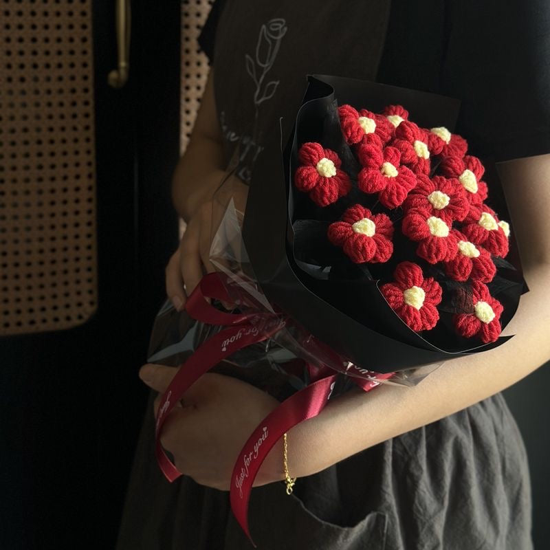 完成品】ハンドメイドクリスママス手編み花束｜全10色・編む手間なし