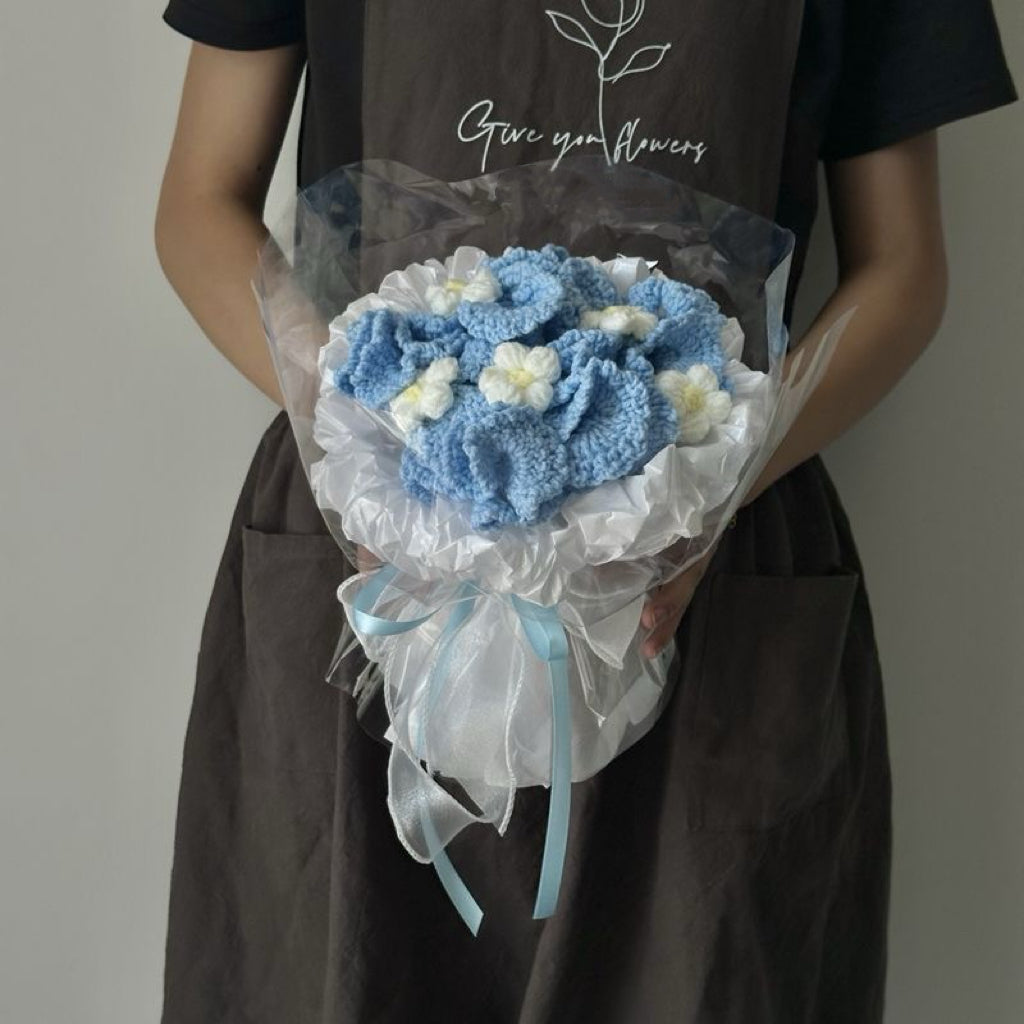 【完成品】クリスママス手編み花束｜全10色・編む手間なし｜おしゃれで枯れない花のプレゼントやギフトに最適（恋人・友達・誕生日）