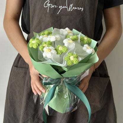 【完成品】クリスママス手編み花束｜全10色・編む手間なし｜おしゃれで枯れない花のプレゼントやギフトに最適（恋人・友達・誕生日）