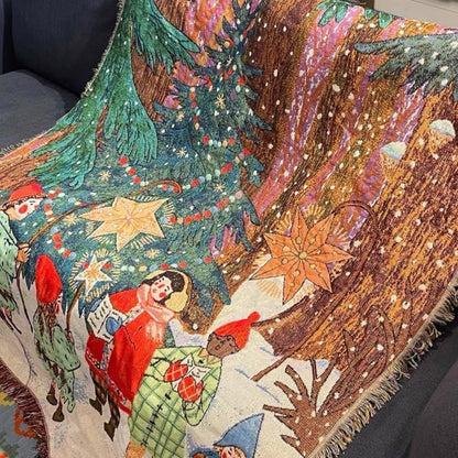 北欧風マルチカバー ブランケット1点｜全6柄・おしゃれであたたかい大判スローケット｜ソファ・ベッド・ひざ掛けにもおすすめ（130×180cm）