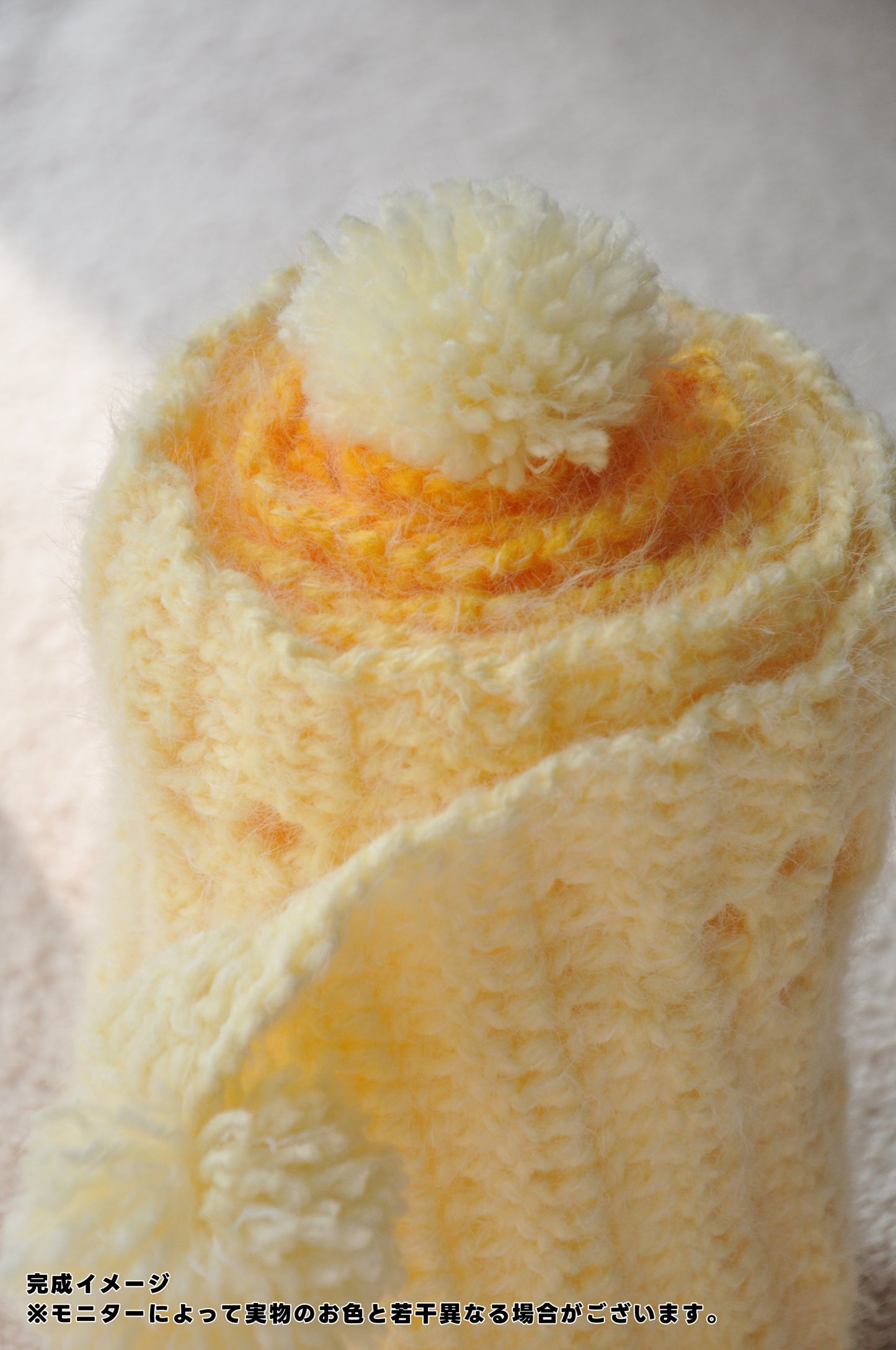 【毛糸キット】グラデーション猫の足跡ふわもこマフラー材料セット｜全14色展開 かぎ針7/0 ｜初心者にもおすすめの冬ギフト 電子版編みレシピ