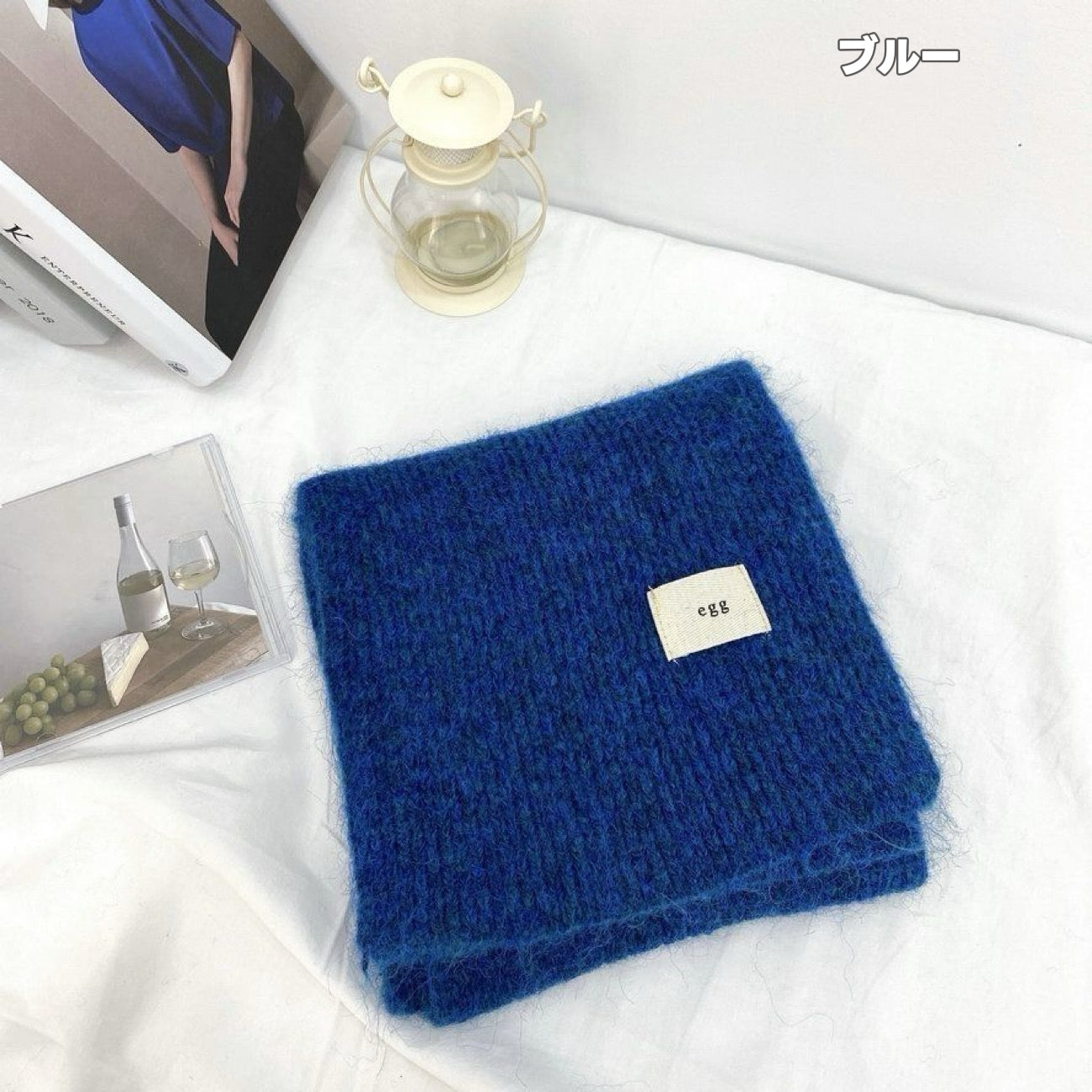 【クリスママスギフトセット】ハンドメイドショートケーキ巾着バッグ＋手編み花束＋マフラーの3点セット｜色を自由に選べる｜家族・友達・恋人へのクリスマスギフト