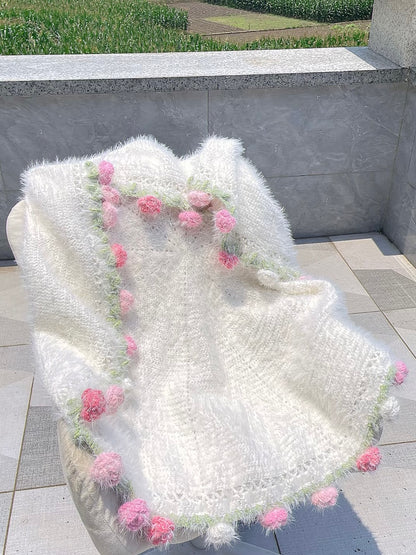 【毛糸キット】超大判サイズ！夢幻のミックスカラー花束ブランケット！ほしあみ限定＼SNSで話題／ 初心者でも簡単！全5色展開 かぎ針7/0-8/0 105～120cm 電子版編みレシピプレゼント！