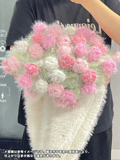 【毛糸キット】超大判サイズ！夢幻のミックスカラー花束ブランケット！ほしあみ限定＼SNSで話題／ 初心者でも簡単！全5色展開 かぎ針7/0-8/0 105～120cm 電子版編みレシピプレゼント！