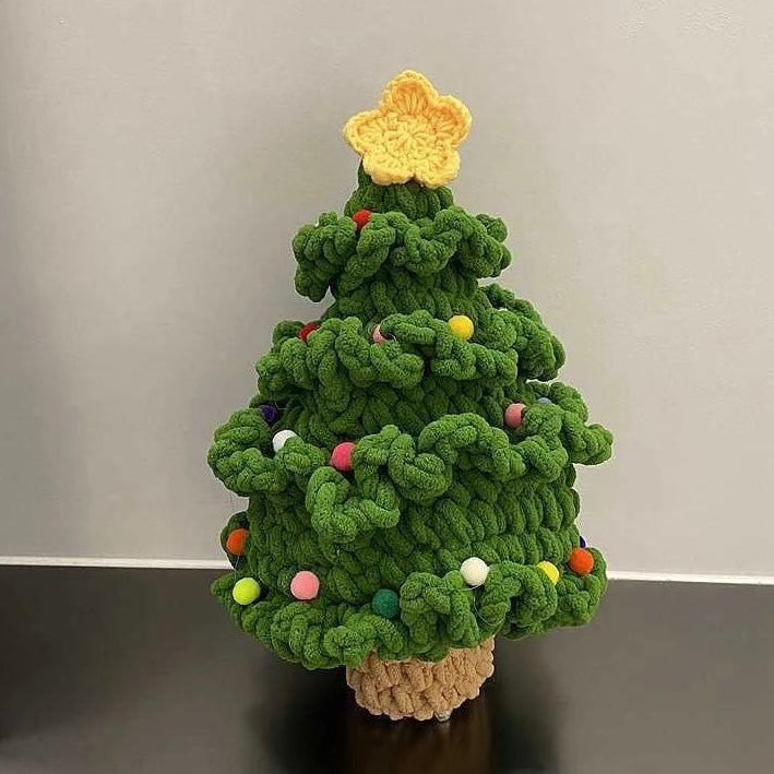 【完成品】ハンドメイド手編み風の毛糸クリスマスツリー1点｜全3色・クリスマスギフト・編む手間なし｜プレゼントやギフトに最適恋人・友達・誕生日・クリスマス