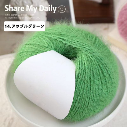 大人気！100g 高級感スノーファーヤーン｜27色｜ふわふわ極柔ウール混・単色ロングファー｜マフラー・帽子・スヌード・編みぐるみ向け（約100g／約190m）