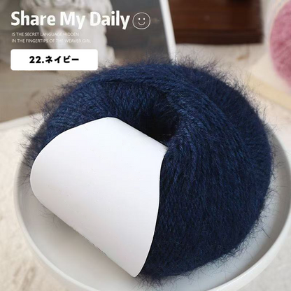 大人気！100g 高級感スノーファーヤーン｜27色｜ふわふわ極柔ウール混・単色ロングファー｜マフラー・帽子・スヌード・編みぐるみ向け（約100g／約190m）