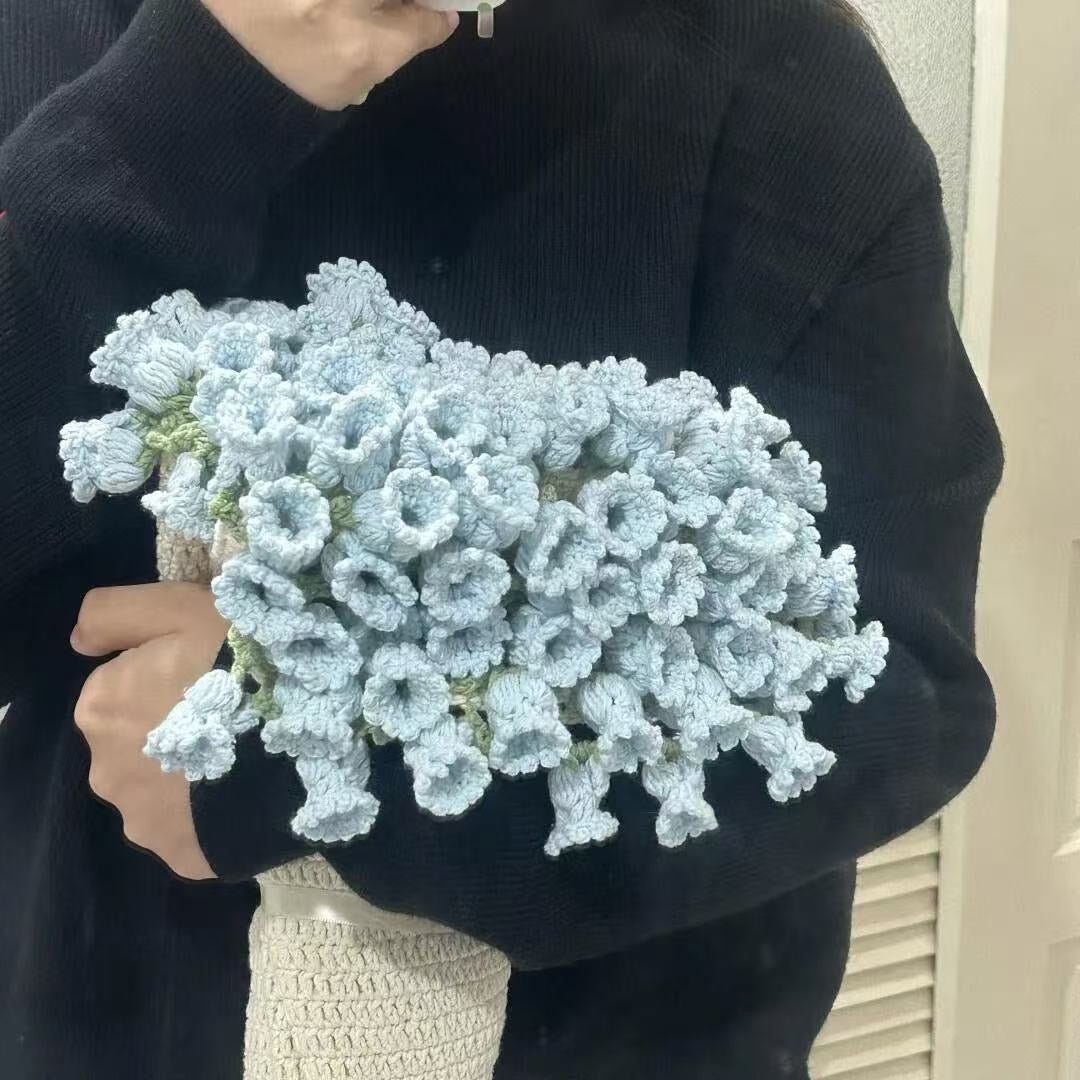 【毛糸キット】単色花束ブランケット＼SNSで話題／ 初心者でも簡単！全5色展開 大判85〜95cm かぎ針5/0〜7/0号推奨