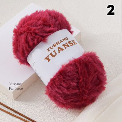 【100g大玉】極太フェイクファー毛糸｜もこもこボリューム｜星ポンチョ　マフラー・バッグ・ラグ作りに