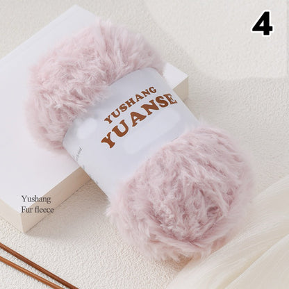 【100g大玉】極太フェイクファー毛糸｜もこもこボリューム｜星ポンチョ　マフラー・バッグ・ラグ作りに