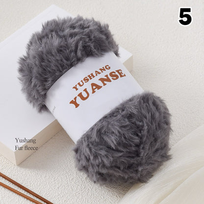 【100g大玉】極太フェイクファー毛糸｜もこもこボリューム｜星ポンチョ　マフラー・バッグ・ラグ作りに