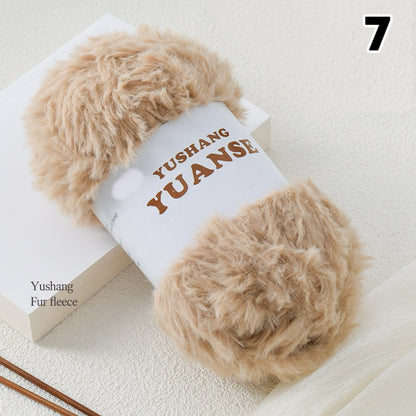 【100g大玉】極太フェイクファー毛糸｜もこもこボリューム｜星ポンチョ　マフラー・バッグ・ラグ作りに