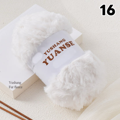 【100g大玉】極太フェイクファー毛糸｜もこもこボリューム｜星ポンチョ　マフラー・バッグ・ラグ作りに