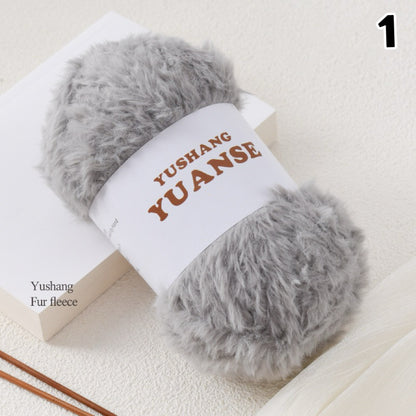 【100g大玉】極太フェイクファー毛糸｜もこもこボリューム｜星ポンチョ　マフラー・バッグ・ラグ作りに