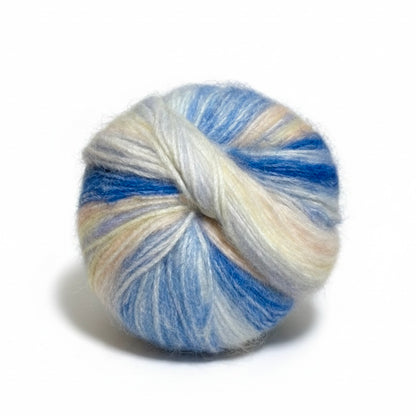 雲シリーズ　雲のように美しい段染め シルクモヘア 50g 防縮ウール配合