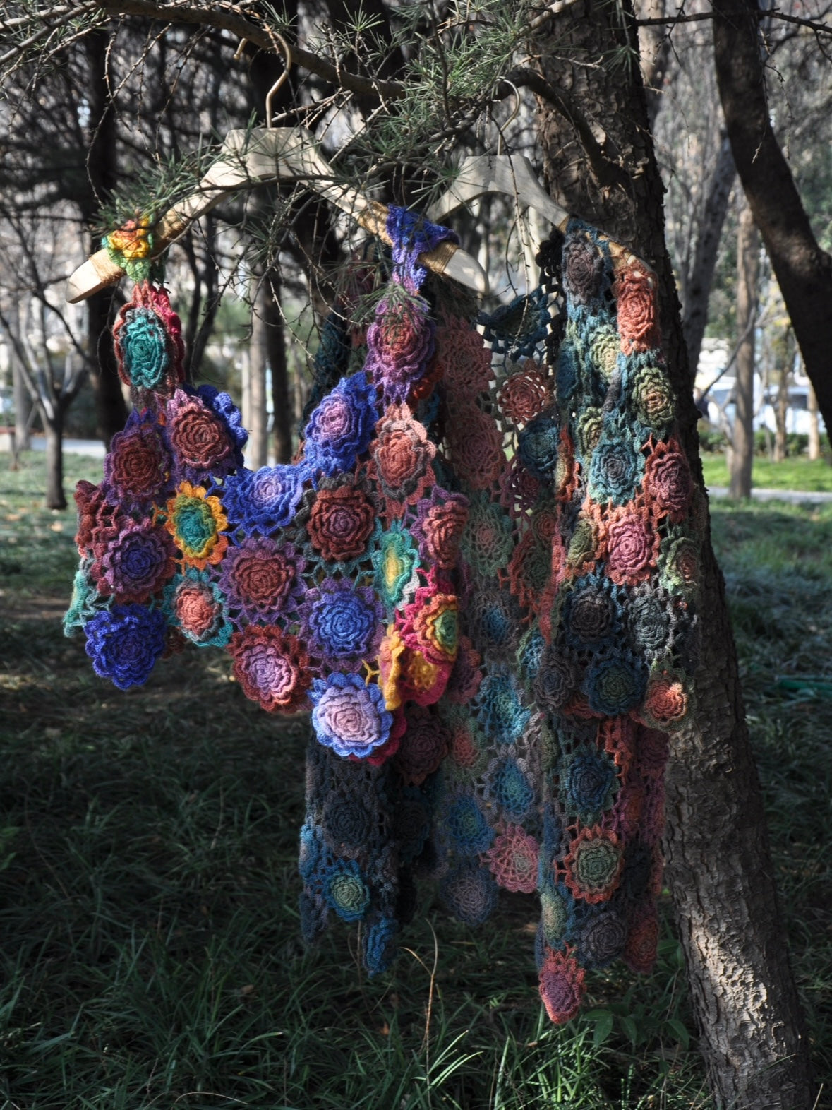 【100g】段染めウールSerenade（セレナーデ ）｜幻想的なグラデーション｜手紡ぎ風シングルツイスト｜ショール・ウェアに