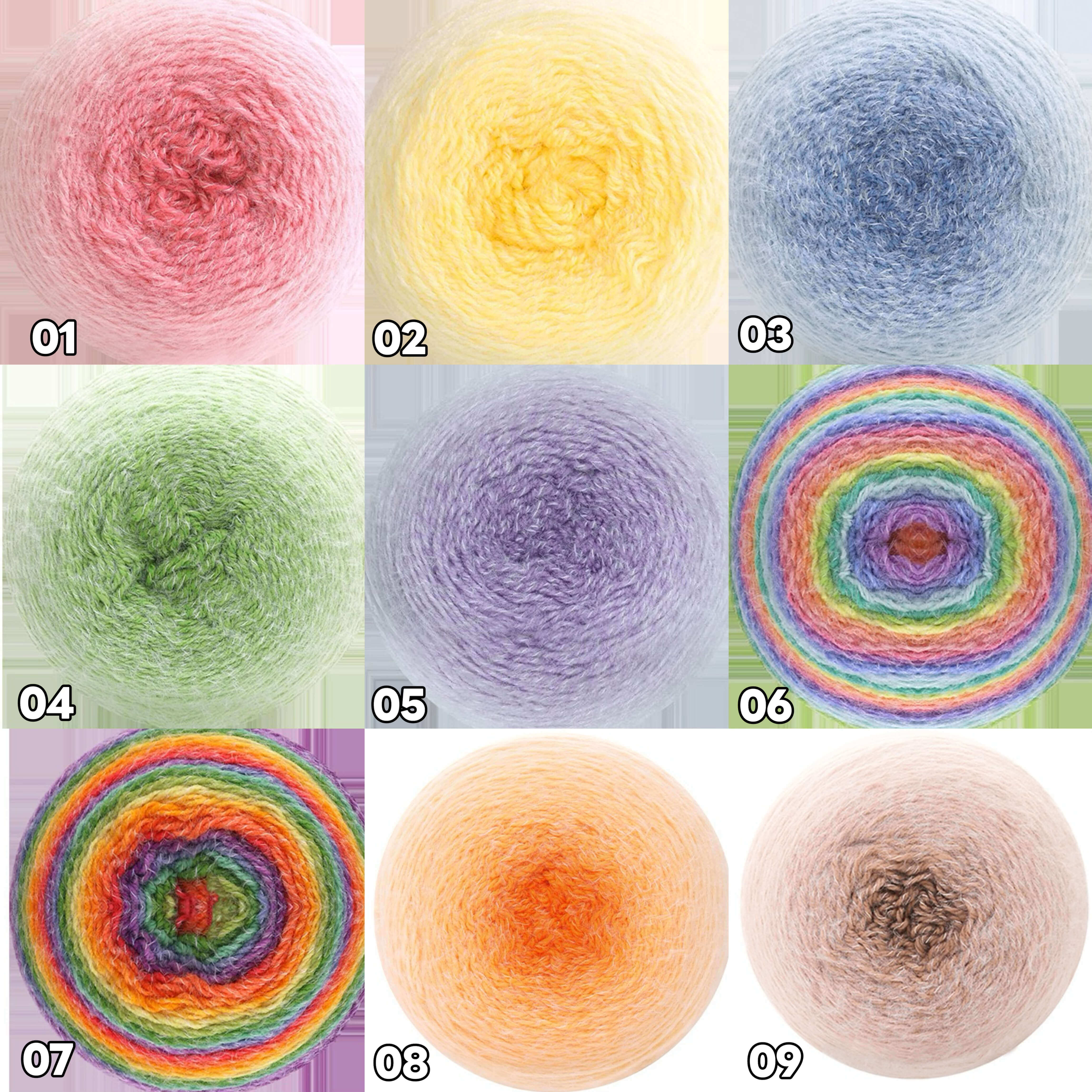 特大600g】ロングファーヤーンBIG｜大判ブランケット用グラデーション