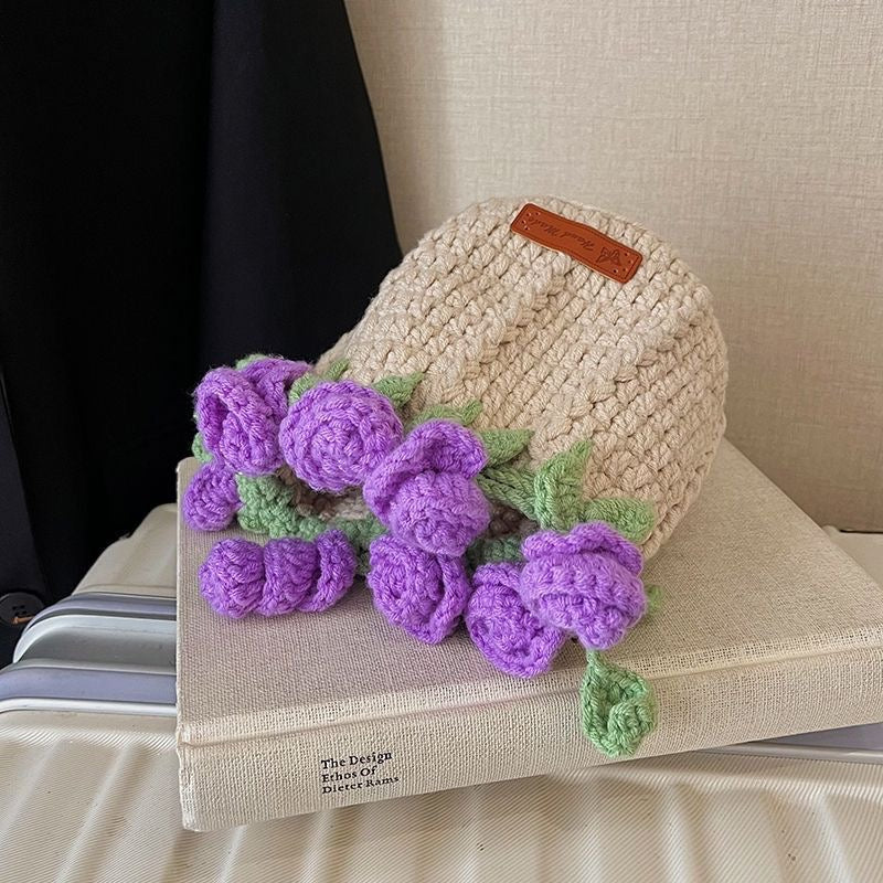 【完成品】 クリスママス花束巾着バッグ・グラデーションショルダーバッグ＼SNSで話題／・プレゼントやギフトに最適（恋人・友達・誕生日・クリスママス）