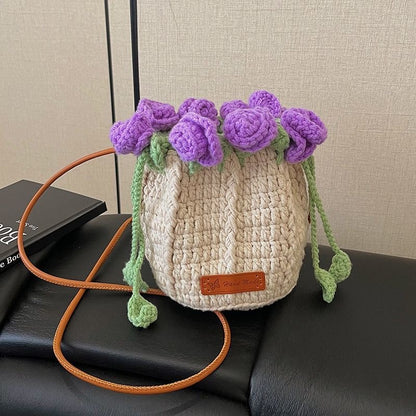 【完成品】 クリスママス花束巾着バッグ・グラデーションショルダーバッグ＼SNSで話題／・プレゼントやギフトに最適（恋人・友達・誕生日・クリスママス）