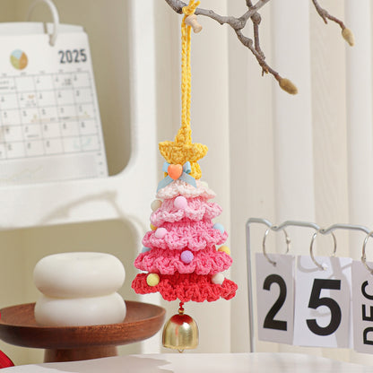 【完成品】クリスマスツリーベル・飾り｜全12色・クリスマスギフト・編む手間なし｜プレゼントやギフトに最適恋人・友達・誕生日・クリスマス