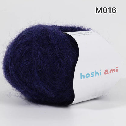 【手編みキット】花の雫｜付け襟＆花モチーフブローチセット｜モヘアフリル・パール付き・前後2way｜ショート・ロング丈｜編み図付き（一部動画あり）