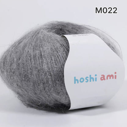 【手編みキット】花の雫｜付け襟＆花モチーフブローチセット｜モヘアフリル・パール付き・前後2way｜ショート・ロング丈｜編み図付き（一部動画あり）