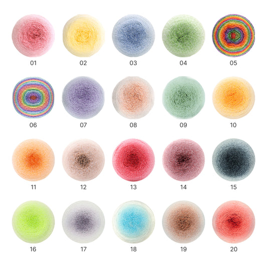 【特大600g】ロングファーヤーン BIG｜糸継ぎなしで美しく編める｜グラデーション極太毛糸 ｜初心者にも編みやすい