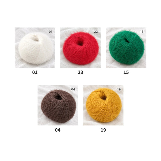 クリスマス Snow Fur Yarn 5玉セット（01・23・15・04・19）