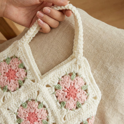 【手編みキット】桜モチーフグラニーバッグ ｜春を持ち歩く2WAYバッグ｜春色かぎ針編み DIYセット｜編み図＋ポイント動画