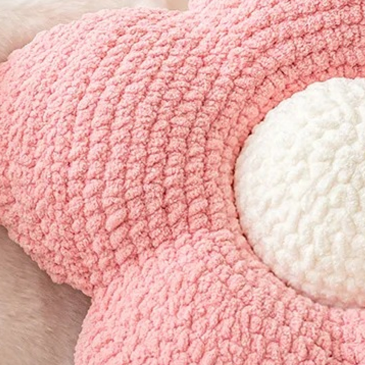 お花クッション手編みキット｜動画付き・極太糸でザクザク編める円座