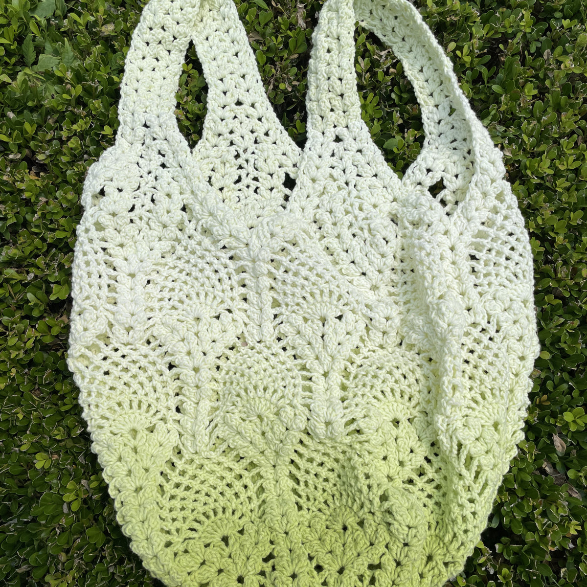 【手編みキット】Pina Bag Plus（ピナバッグプラス）｜ポップコーン編み×パイナップル模様｜大きめネットバッグ｜コットン混ノンファーヤーン｜春夏｜全9色｜編み図・動画付き